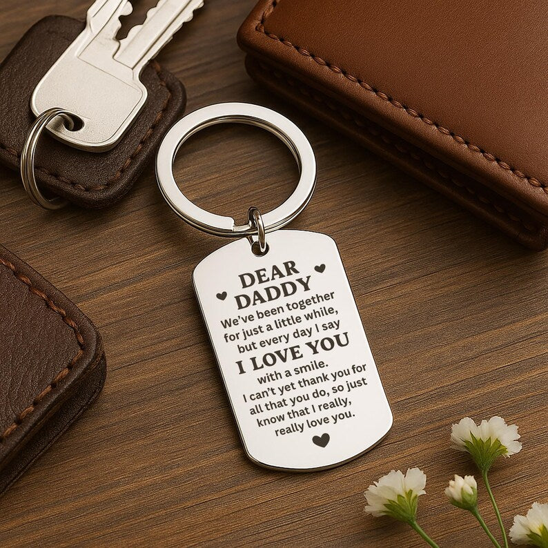 Engraved "Daily Reminders" Motivational Keychain