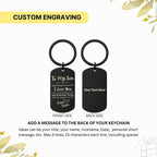 Son Engraved Keychain, Personalized Gift from Mom