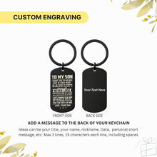 Son Engraved Keychain, Personalized Inspirational Gift