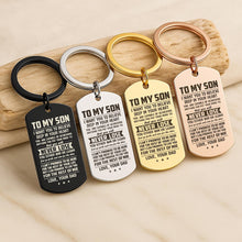 Son Engraved Keychain, Personalized Inspirational Gift