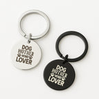 "Dog Mom & Wine Lover" Gold Engraved Keyring