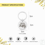 "The Best Hubby" Round Keyring, Silver Engraved