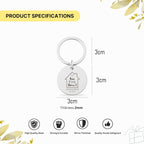 First Home Keychain, Stainless Steel Couple Gift