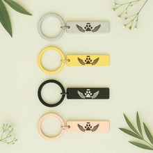 Pet Memorial Paw Print Keychain, Engraved Angel Wings Gift