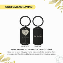 Fingerprint Memorial Keychain, Custom Heart Pendant Gift