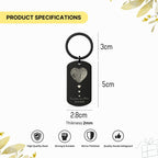 Couple Fingerprint Keychain, Custom Engraved Gift