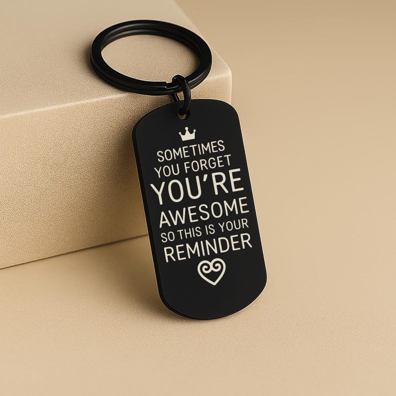 Personalized "Daily Reminder" Motivational Keychain