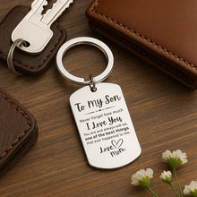 Son Engraved Keychain, Personalized Gift from Mom