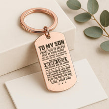 Son Engraved Keychain, Personalized Inspirational Gift