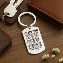 Son Engraved Keychain, Personalized Inspirational Gift