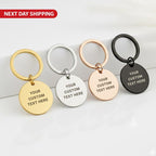 Personalized Mirror Polished Front & Back Engraved Keychain