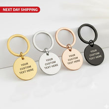 Personalized Mirror Polished Front & Back Engraved Keychain