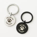 "Paw Print" Stainless Steel Keyring, Cute Custom Engraved Charm