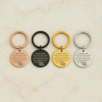 Engraved Turtle Keychain, Travel Safe Charm