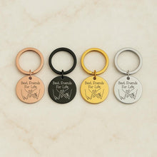 Best Friends for Life Keyring, Engraved Matching Gift
