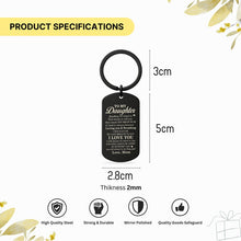 To My Daughter Keychain, Love You Forever Engraved Gift