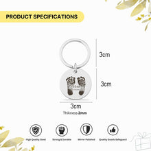 Baby Footprint Keychain, Personalised Engraved Newborn Gift