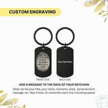 Fingerprint Memorial Keychain, Engraved Remembrance Gift