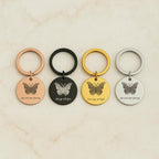 Fingerprint Butterfly Keychain, Custom Memorial Gift