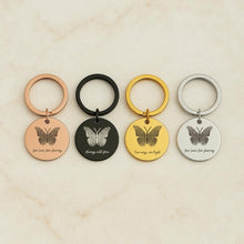 Fingerprint Butterfly Keychain, Custom Memorial Gift