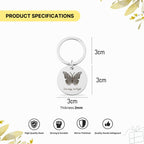 Fingerprint Butterfly Keychain, Custom Memorial Gift