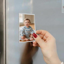Custom Newborn Baby Photo Fridge Magnets, Personalised Magnetic Birth Announcement, Baby Milestone Picture Print, Baby Shower Gift Keepsake