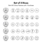 Pack of 5 Couple Dice Set, Christmas Stocking Stuffer Gift, Fun Activity & Decision Dice for Romantic Game Night, Aluminium Engraved Dice