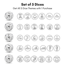 Pack of 5 Couple Dice Set, Christmas Stocking Stuffer Gift, Fun Activity & Decision Dice for Romantic Game Night, Aluminium Engraved Dice