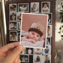 Custom Newborn Baby Photo Fridge Magnets, Personalised Magnetic Birth Announcement, Baby Milestone Picture Print, Baby Shower Gift Keepsake
