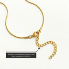 Gold "Crystal Heart Cross" Religious Necklace