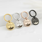 Merry Christmas Personalised Keychain, Engraved Holiday Gift