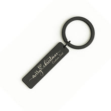 Personalised Christmas Keychain, Engraved Name Bar Gift