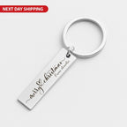 Personalised Christmas Keychain, Engraved Name Bar Gift