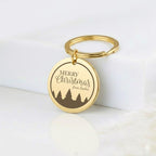 Merry Christmas Personalised Keychain, Engraved Holiday Gift