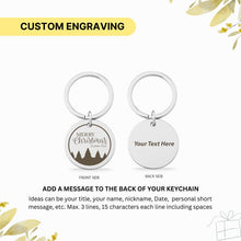 Merry Christmas Personalised Keychain, Engraved Holiday Gift