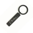 Personalised Christmas Keychain, Engraved Xmas Bar Gift