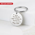 "The Rest of My Life" Keychain, Custom Engraved Sketch Gift