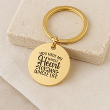 Photo Sketch Keychain, Engraved Anniversary Gift