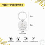 "I Love You" Keychain, Dual-Sided Photo Sketch Gift