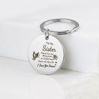 Metal "To My Sister I Love You Forever" Photo Keyring