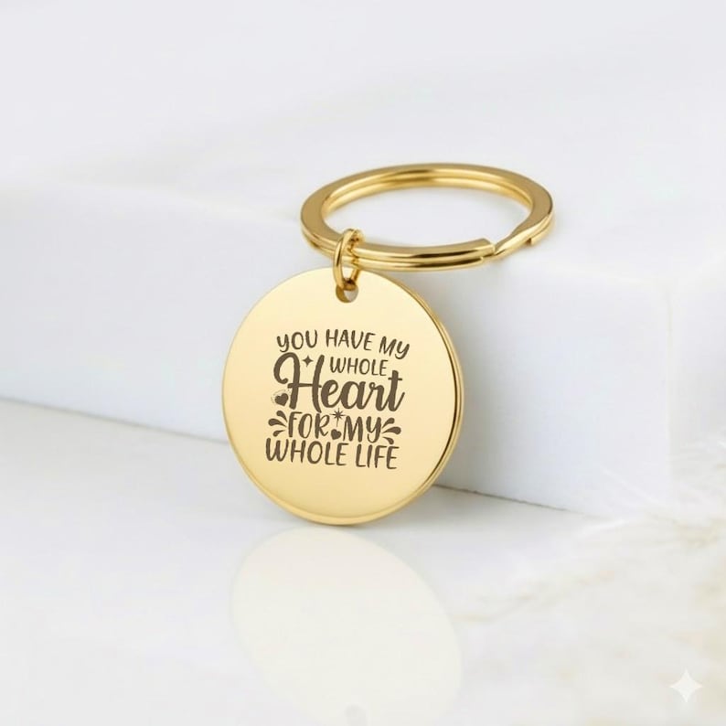 Photo Sketch Keychain, Engraved Anniversary Gift
