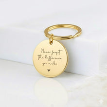 Stainless Steel Keychain, Custom Engraved Gift