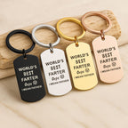 World’s Best Father Keychain, Engraved Photo & Text Gift