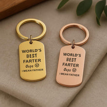 World’s Best Father Keychain, Engraved Photo & Text Gift