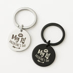 1st Valentine’s Day Keychain, Custom Photo Sketch Gift