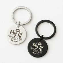 1st Valentine’s Day Keychain, Custom Photo Sketch Gift