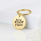 "Be Mine" Keychain, Custom Photo Sketch Gift