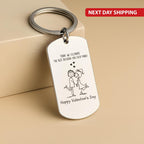 Valentine’s Day Photo Keychain, Custom Engraved Keyring