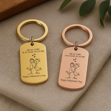 Valentine’s Day Photo Keychain, Custom Engraved Keyring