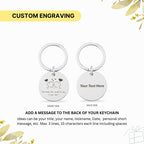 Custom "You Mean the World to Me" Sketch Keyring